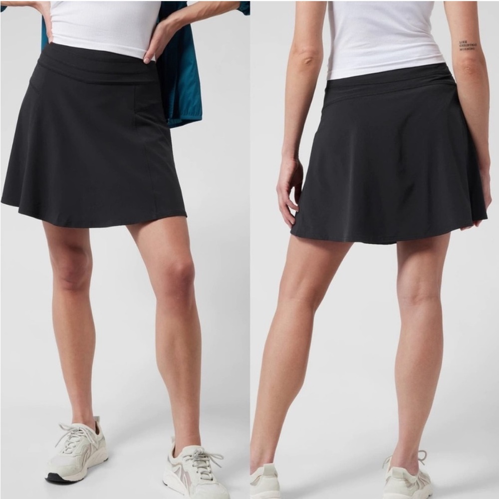Athleta All Day Black High Rise Skort Women’s Size 4 - Tennis Travel Pickleball